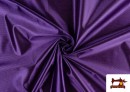 Tissu Satiné/Ketten de Couleurs - Pièce 25 Mètres couleur Violet foncé