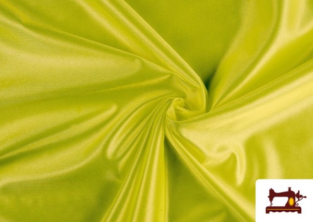 Tissu Satiné/Ketten de Couleurs - Pièce 25 Mètres couleur Vert pistache
