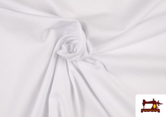 Vente en ligne de Tissu en Stretch Économique - Pièce 50 Mètres couleur Blanc