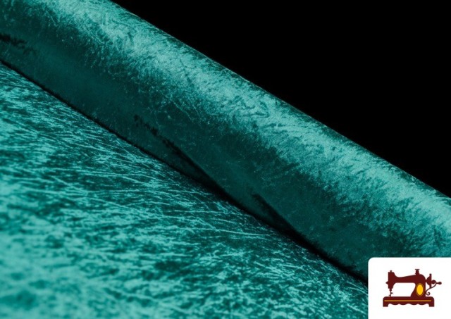 Tissu en Velours Économique Martelé - Pièce 25 Mètres couleur Vert Bouteille