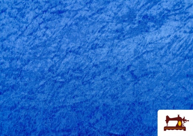 Tissu en Velours Économique Martelé - Pièce 25 Mètres couleur Gros bleu