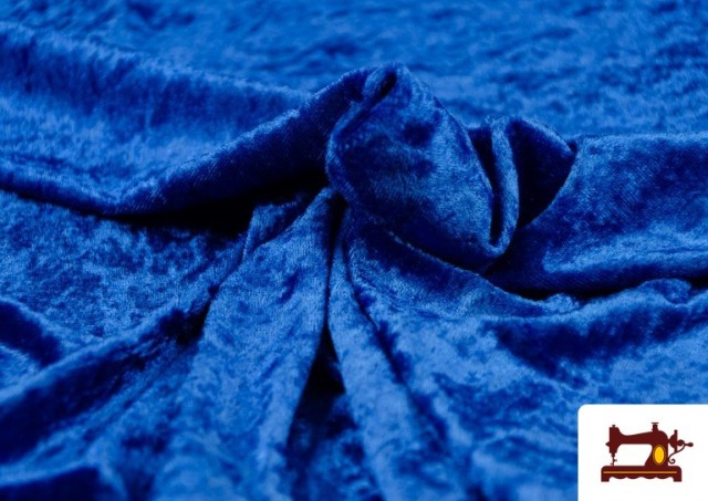 Acheter Tissu en Velours Économique Martelé - Pièce 25 Mètres couleur Gros bleu