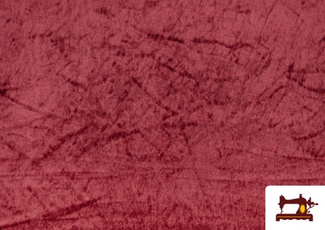 Tissu en Velours Économique Martelé - Pièce 25 Mètres couleur Grenat