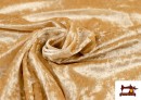 Tissu en Velours Économique Martelé - Pièce 25 Mètres couleur Champagne
