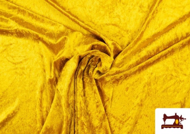 Tissu en Velours Économique Martelé - Pièce 25 Mètres couleur Doré