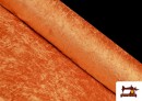 Tissu en Velours Économique Martelé - Pièce 25 Mètres couleur Orange