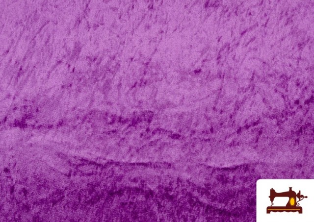 Acheter en ligne Tissu en Velours Économique Martelé - Pièce 25 Mètres couleur Violet foncé
