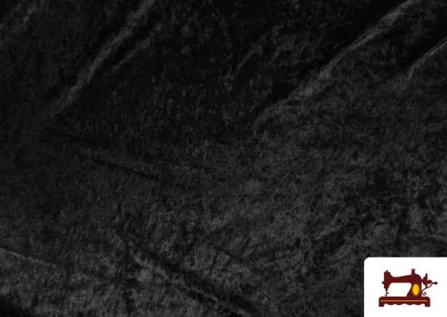 Tissu en Velours Économique Martelé - Pièce 25 Mètres couleur Noir