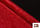 Tissu en Velours Économique Martelé - Pièce 25 Mètres couleur Rouge