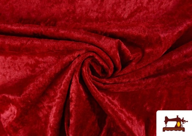 Acheter Tissu en Velours Économique Martelé - Pièce 25 Mètres couleur Rouge