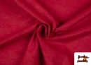 Tissu en Daim de Couleurs - Pièce 25 Mètres couleur Rouge