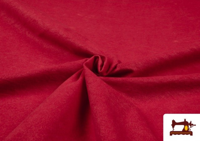 Acheter Tissu en Daim de Couleurs - Pièce 25 Mètres couleur Rouge