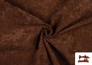 Acheter en ligne Tissu en Daim de Couleurs - Pièce 25 Mètres couleur Brun