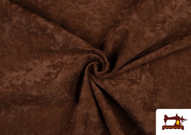 Acheter en ligne Tissu en Daim de Couleurs - Pièce 25 Mètres couleur Brun