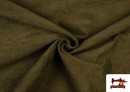 Acheter en ligne Tissu en Daim de Couleurs - Pièce 25 Mètres couleur Kaki