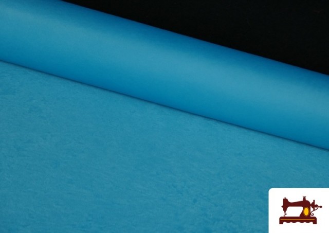 Tissu en Daim de Couleurs - Pièce 25 Mètres couleur Bleu turquoise