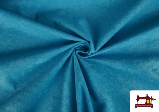 Tissu en Daim de Couleurs - Pièce 25 Mètres couleur Bleu turquoise