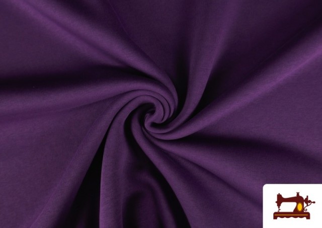 Tissu en Sweat de Couleurs couleur Violet foncé