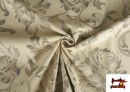 Vente en ligne de Tissu en Canvas Imprimé Floral Classique Gris