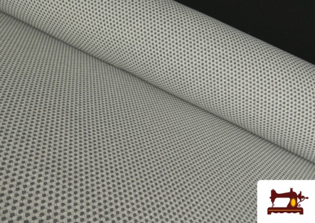 Tissu d'ameublement Gobelin Pois couleur Gris