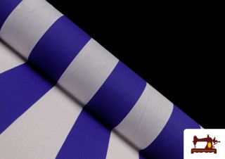 Tissu à Rayures Bleues et Blanches - Rouleaux 50 Mètres Tissu à Rayures Bleues et Blanches - Rouleaux 50 Mètres