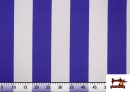 Acheter en ligne Tissu à Rayures Bleues et Blanches - Rouleaux 50 Mètres