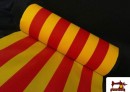 Tissu à Rayures Jaunes et Rouges 40 cm de Largeur (Senyera) - Pièce 22 Mètres