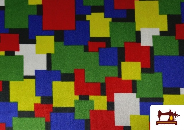 Vente de Velours à Carreaux Multicolores Carnaval