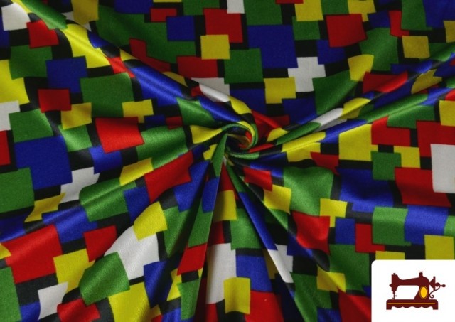 Acheter en ligne Velours à Carreaux Multicolores Carnaval