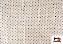 Acheter Tissu de Blonde Imprimé Pois Sévillan