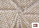 Acheter en ligne Tissu de Blonde Imprimé Pois Sévillan