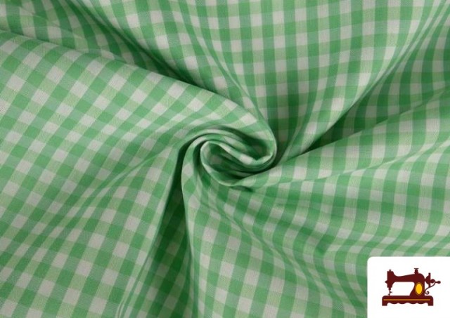 Tissu à Carreaux Vichy de Couleurs - Pièce 25 Mètres couleur Vert pistache