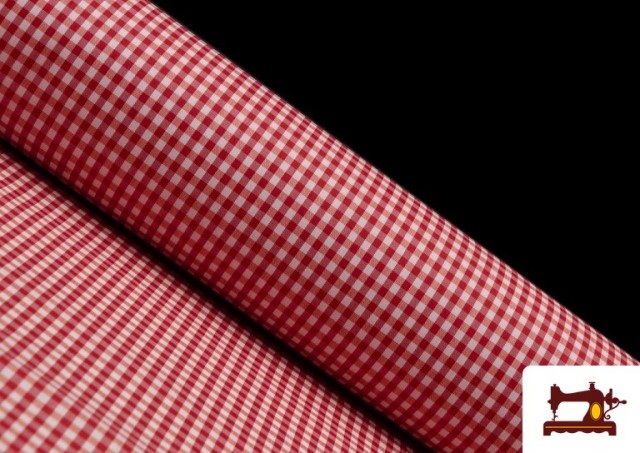 Acheter Tissu à Carreaux Vichy de Couleurs - Pièce 25 Mètres couleur Rouge