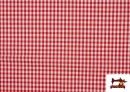 Vente en ligne de Tissu à Carreaux Vichy de Couleurs - Pièce 25 Mètres couleur Rouge