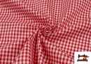 Tissu à Carreaux Vichy de Couleurs - Pièce 25 Mètres couleur Rouge