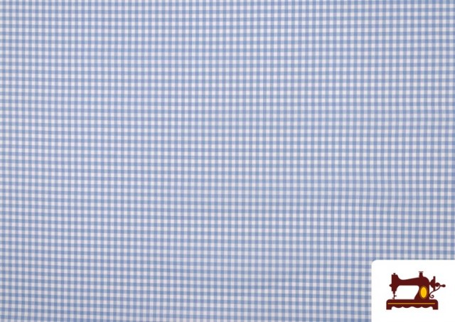 Vente de Tissu à Carreaux Vichy de Couleurs - Pièce 25 Mètres couleur Bleu