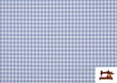 Vente en ligne de Tissu à Carreaux Vichy de Couleurs - Pièce 25 Mètres couleur Bleu