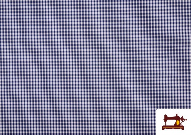 Vente de Tissu à Carreaux Vichy de Couleurs - Pièce 25 Mètres couleur Bleu Marine