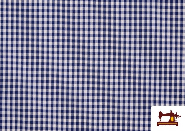 Vente en ligne de Tissu à Carreaux Vichy de Couleurs - Pièce 25 Mètres couleur Bleu Marine
