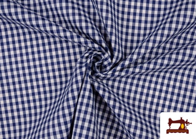Tissu à Carreaux Vichy de Couleurs - Pièce 25 Mètres couleur Bleu Marine