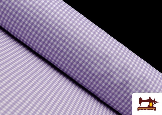 Acheter Tissu à Carreaux Vichy de Couleurs - Pièce 25 Mètres couleur Violet