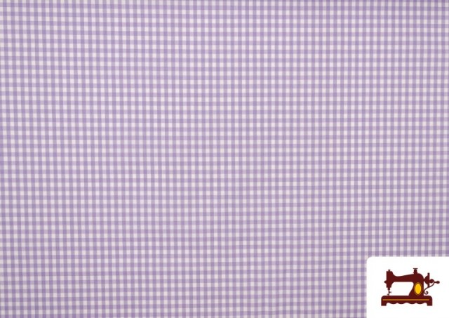 Vente de Tissu à Carreaux Vichy de Couleurs - Pièce 25 Mètres couleur Violet