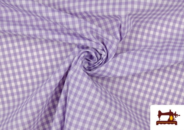 Tissu à Carreaux Vichy de Couleurs - Pièce 25 Mètres couleur Violet