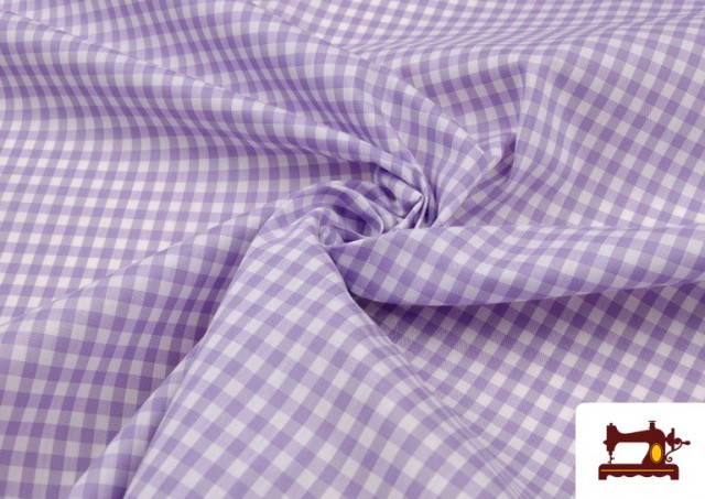 Tissu à Carreaux Vichy de Couleurs - Pièce 25 Mètres couleur Violet