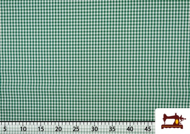 Acheter en ligne Tissu à Carreaux Vichy de Couleurs - Pièce 25 Mètres couleur Vert