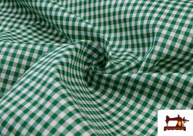 Tissu à Carreaux Vichy de Couleurs - Pièce 25 Mètres couleur Vert