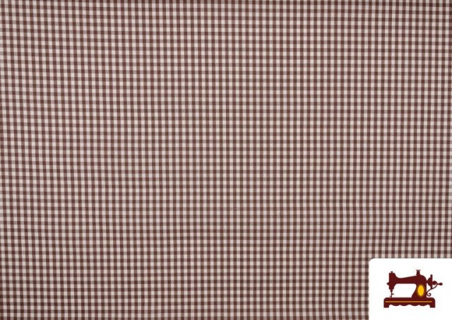 Vente de Tissu à Carreaux Vichy de Couleurs - Pièce 25 Mètres couleur Brun