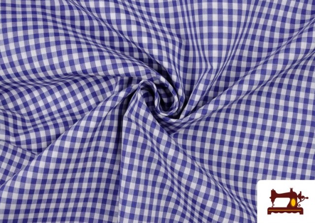 Vente en ligne de Tissu à Carreaux Vichy de Couleurs - Pièce 25 Mètres couleur Gros bleu