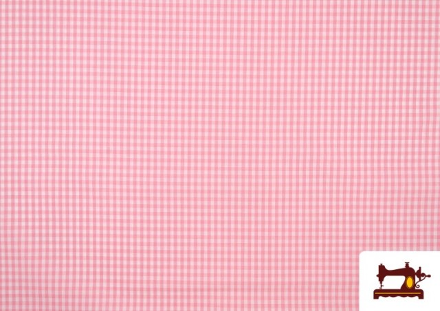 Acheter Tissu à Carreaux Vichy de Couleurs - Pièce 25 Mètres couleur Rosé