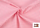 Vente en ligne de Tissu à Carreaux Vichy de Couleurs - Pièce 25 Mètres couleur Rosé